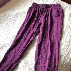 Flowy maroon joggers